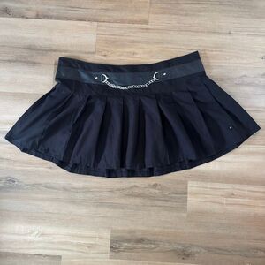 Royal Bones Tripp NYC Black Pleated Skirt Size 5 Goth Post Punk Emo Alt Scene